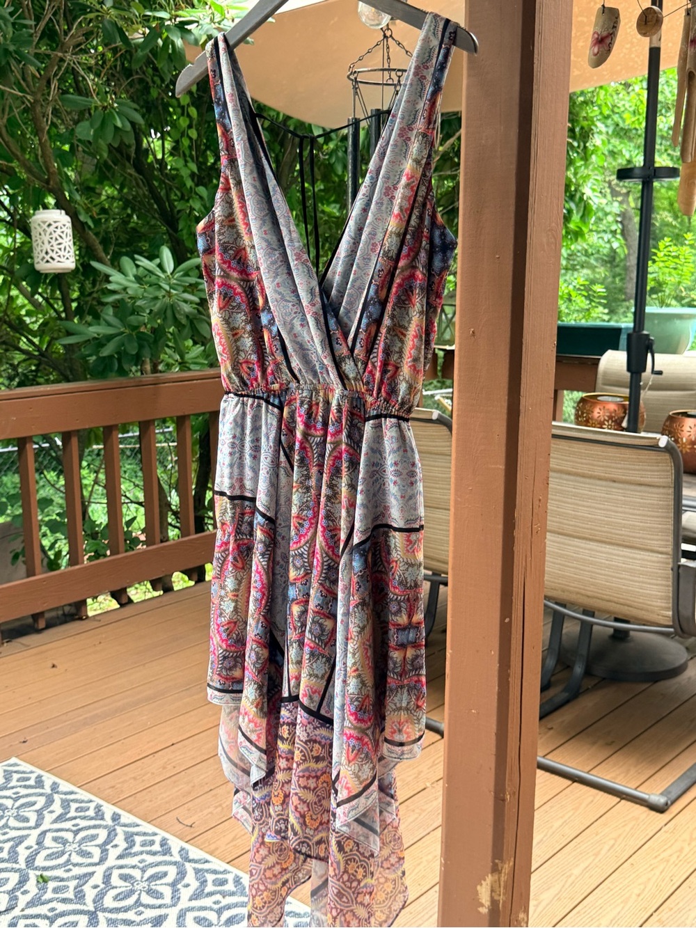 Single Multicolor Paisley Midi Dress